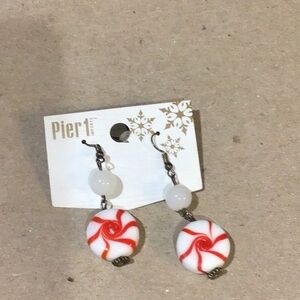 Pier 1 candy stripe pierced earrings. Very cute.​​​
